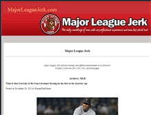 Tablet Screenshot of majorleaguejerk.com